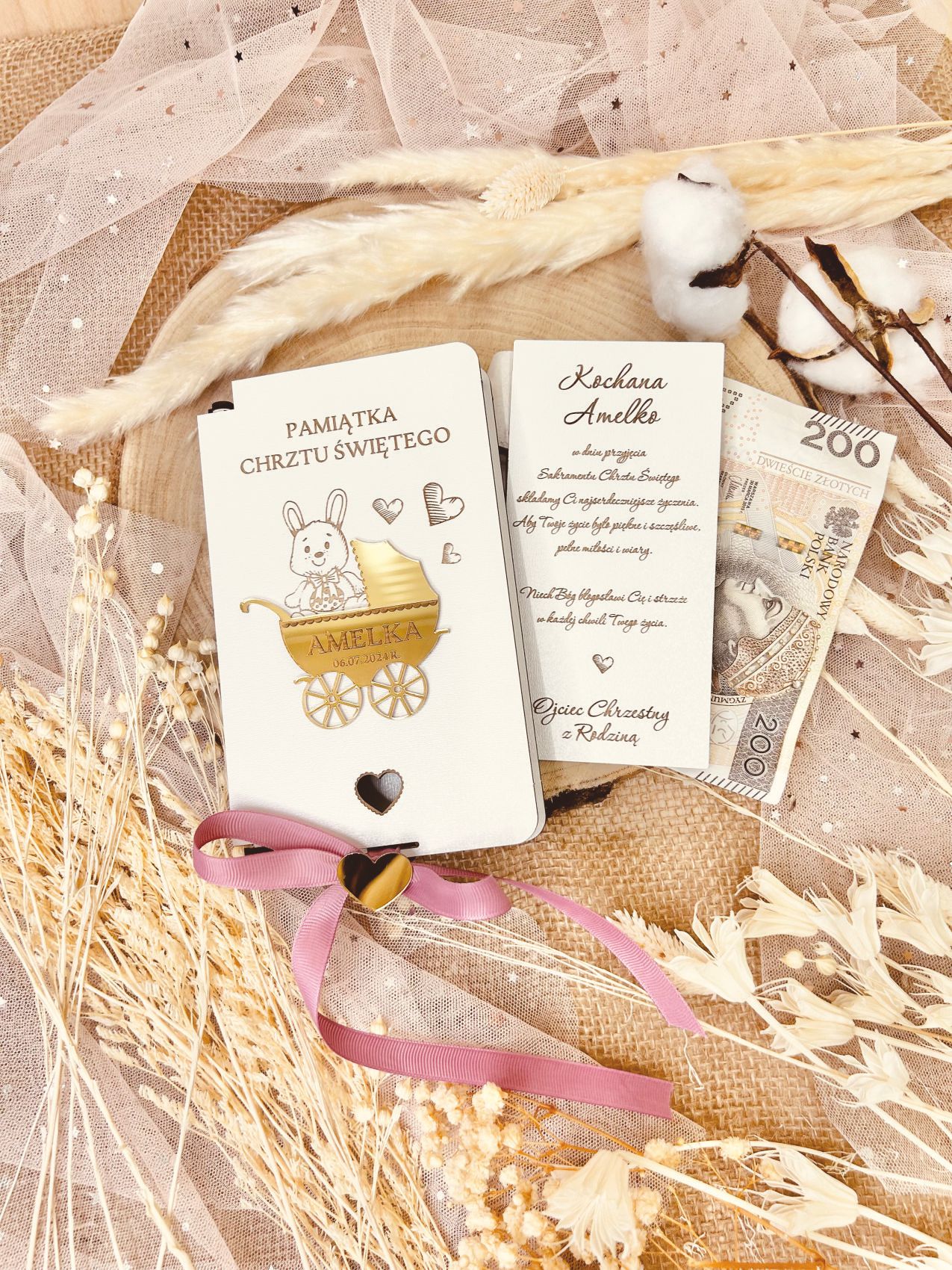 Pudełko na pieniądze z wózeczkiem