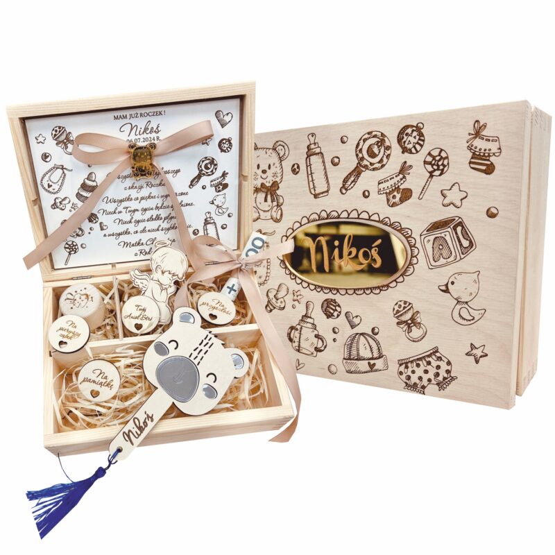 Skrzynka drewniana niezbędnik na roczek