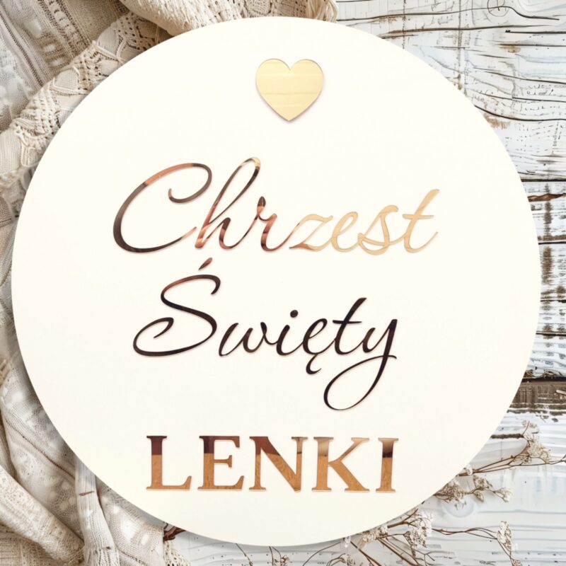 Tablica dekoracyjna z okazji Chrztu Świętego