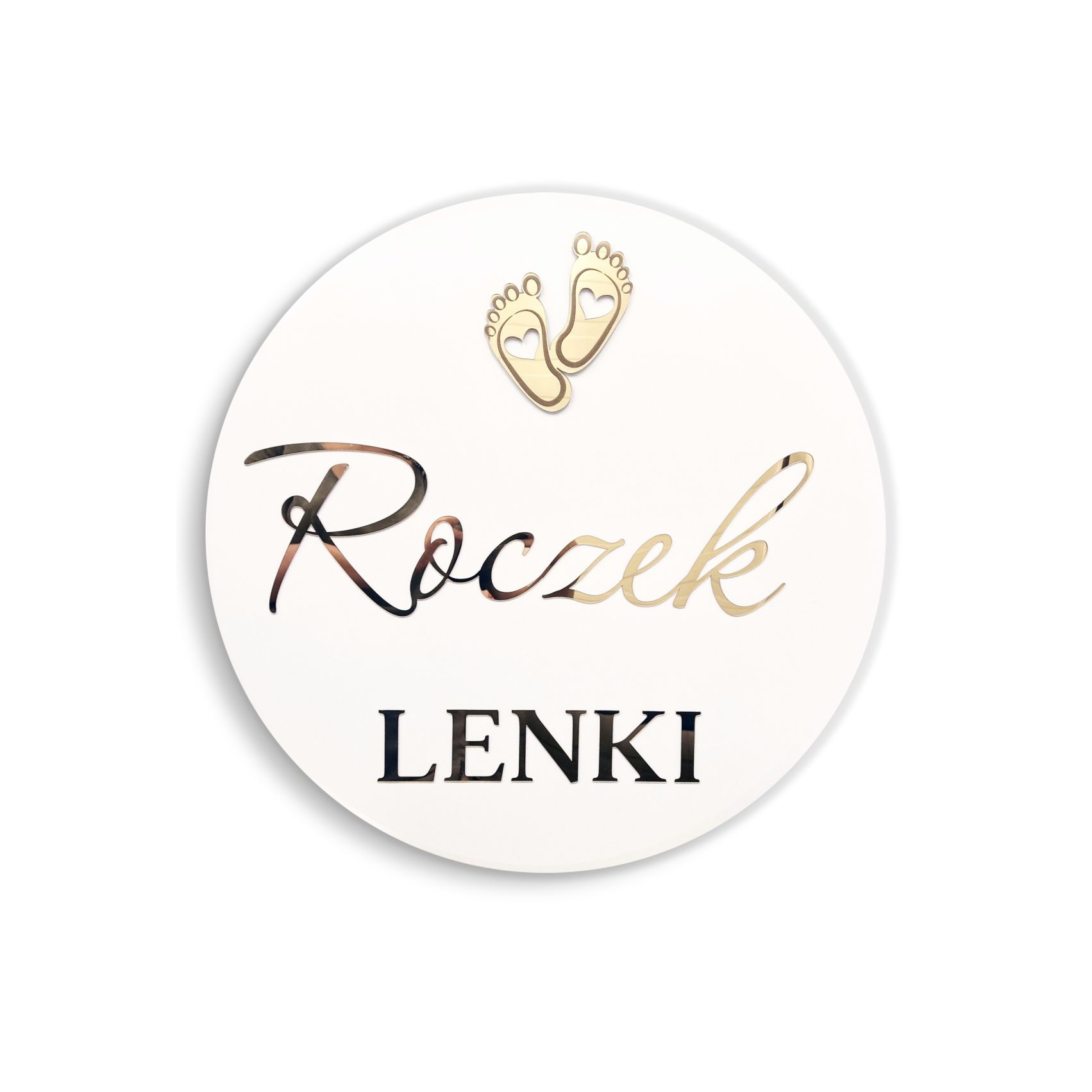 Tablica na roczek z stópkami