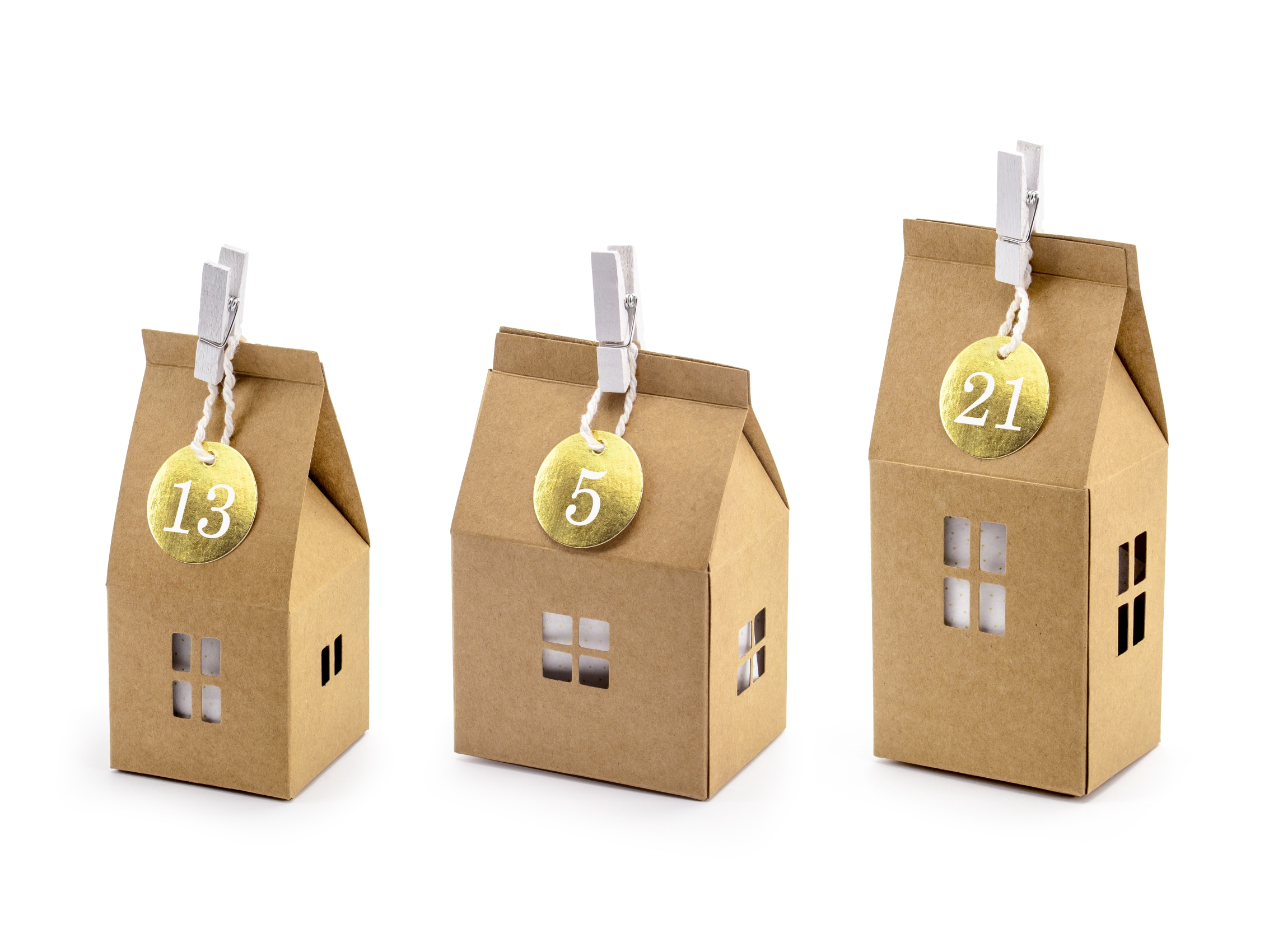 Kalendarz adwentowy Domki z papieru