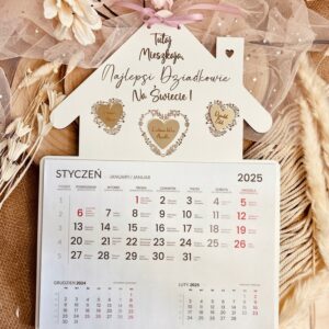 PREZENT NA DZIEŃ BABCI I DZIADKA KALENDARZ GRAWER IMIONA BABCIA DZIADEK