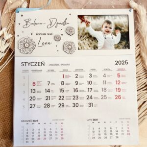PREZENT NA DZIEŃ BABCI I DZIADKA KALENDARZ GRAWER IMIONA BABCIA DZIADEK