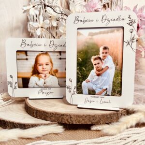 RAMKA NA ZDJĘCIE PREZENT NA DZIEŃ BABCI I DZIEŃ DZIADKA Z IMIENIEM GRAWER