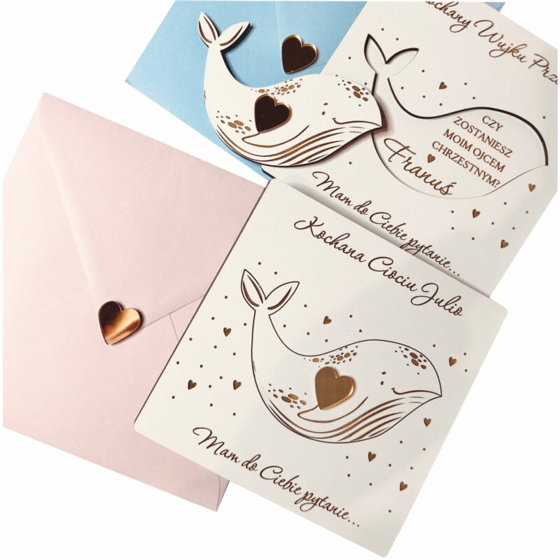 Prośba dla rodziców chrzestnych z wielorybkiem