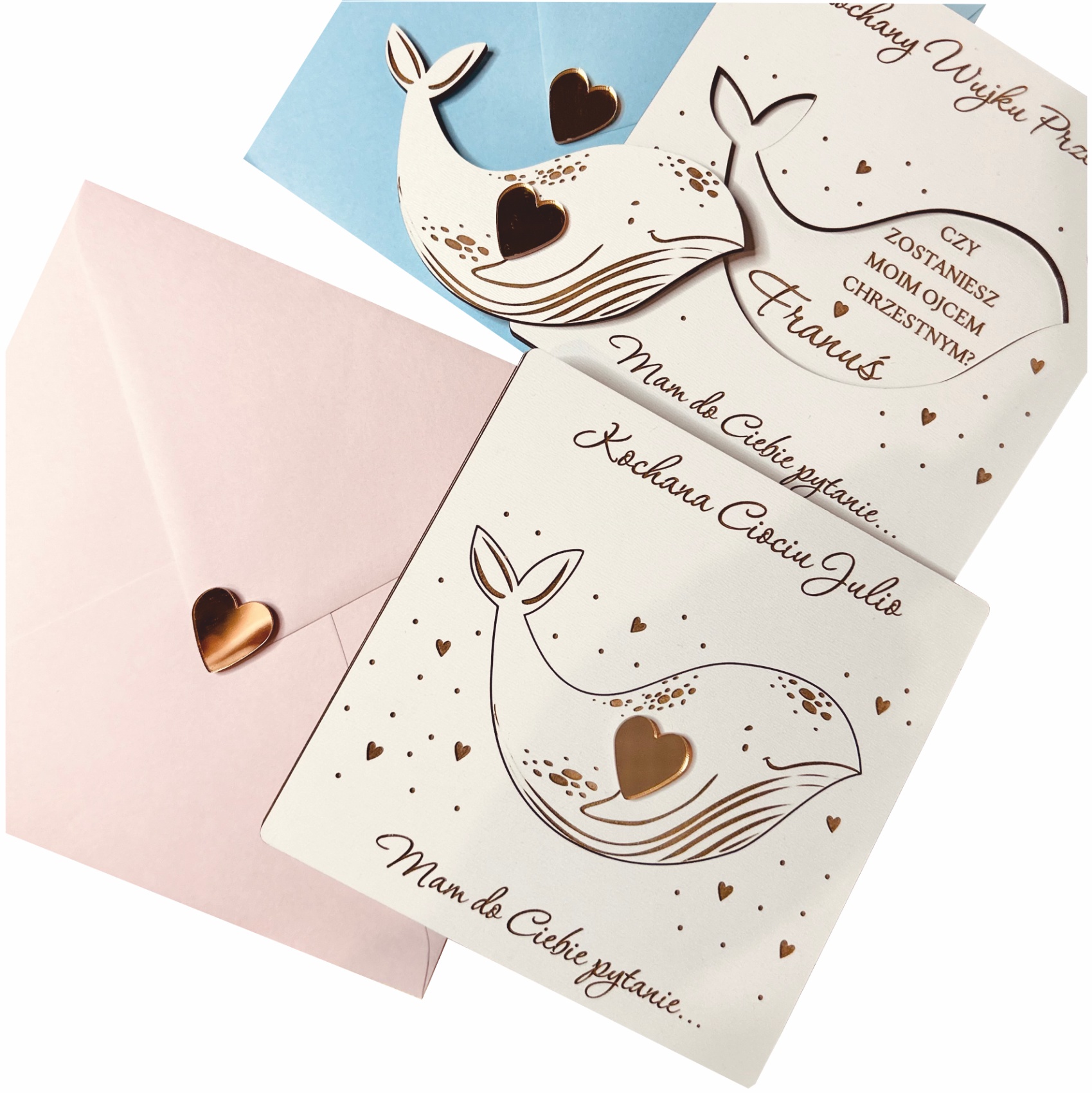 Prośba dla rodziców chrzestnych z wielorybkiem