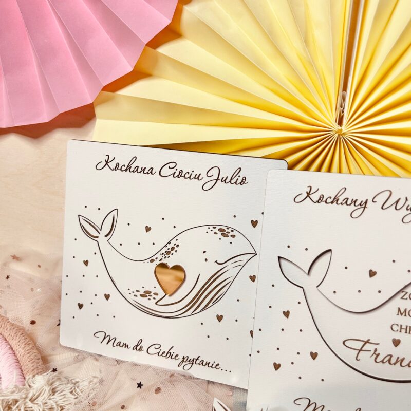 Prośba dla rodziców chrzestnych z wielorybkiem