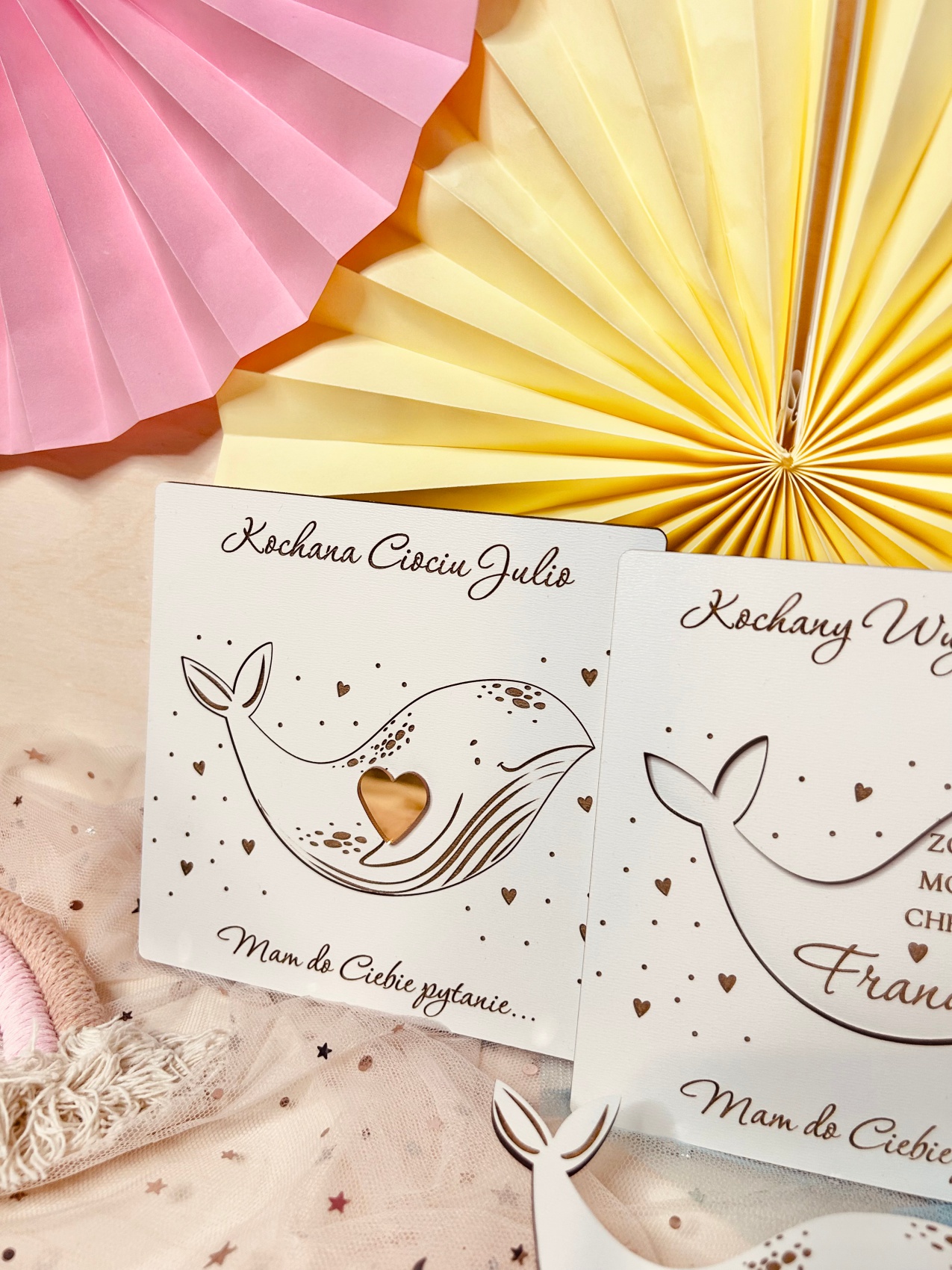 Prośba dla rodziców chrzestnych z wielorybkiem