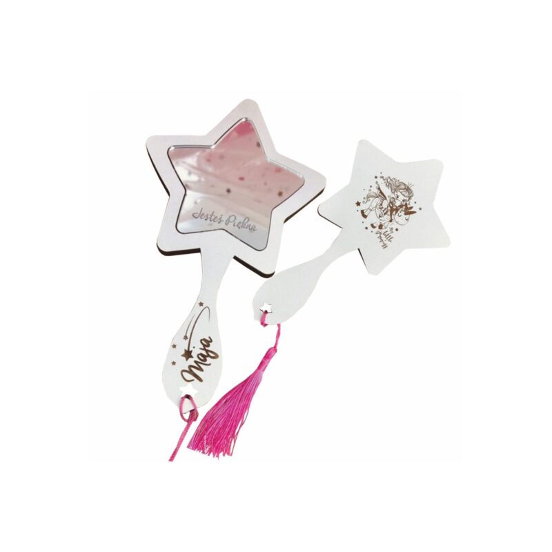 Lusterko gwiazdka z grawerem w kształcie gwiazdki