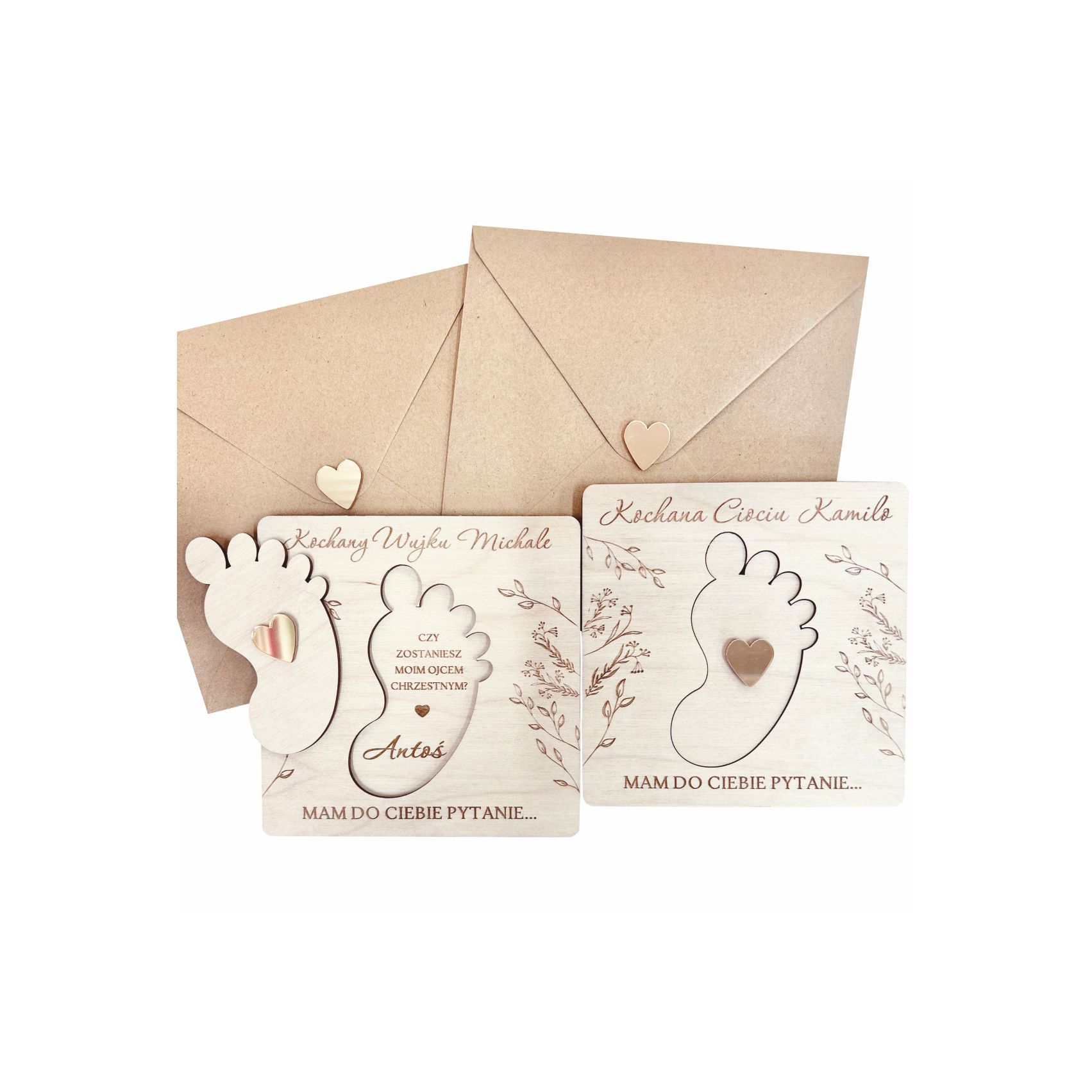 Prośby o bycie chrzestnym z stópką.