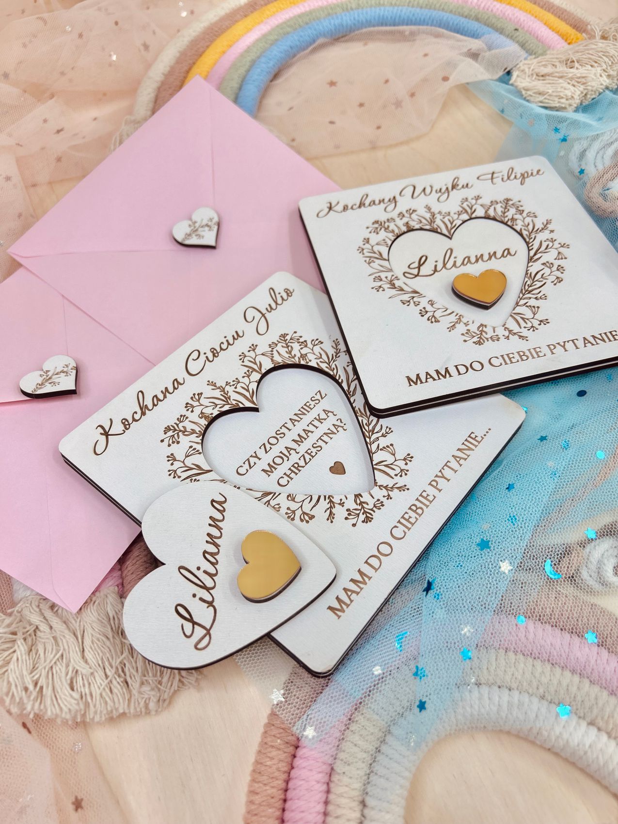 Prośby o bycie chrzestnym z sercem.