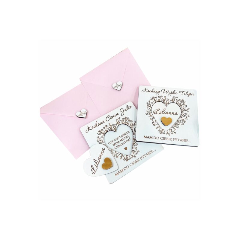 Prośby o bycie chrzestnym z sercem.