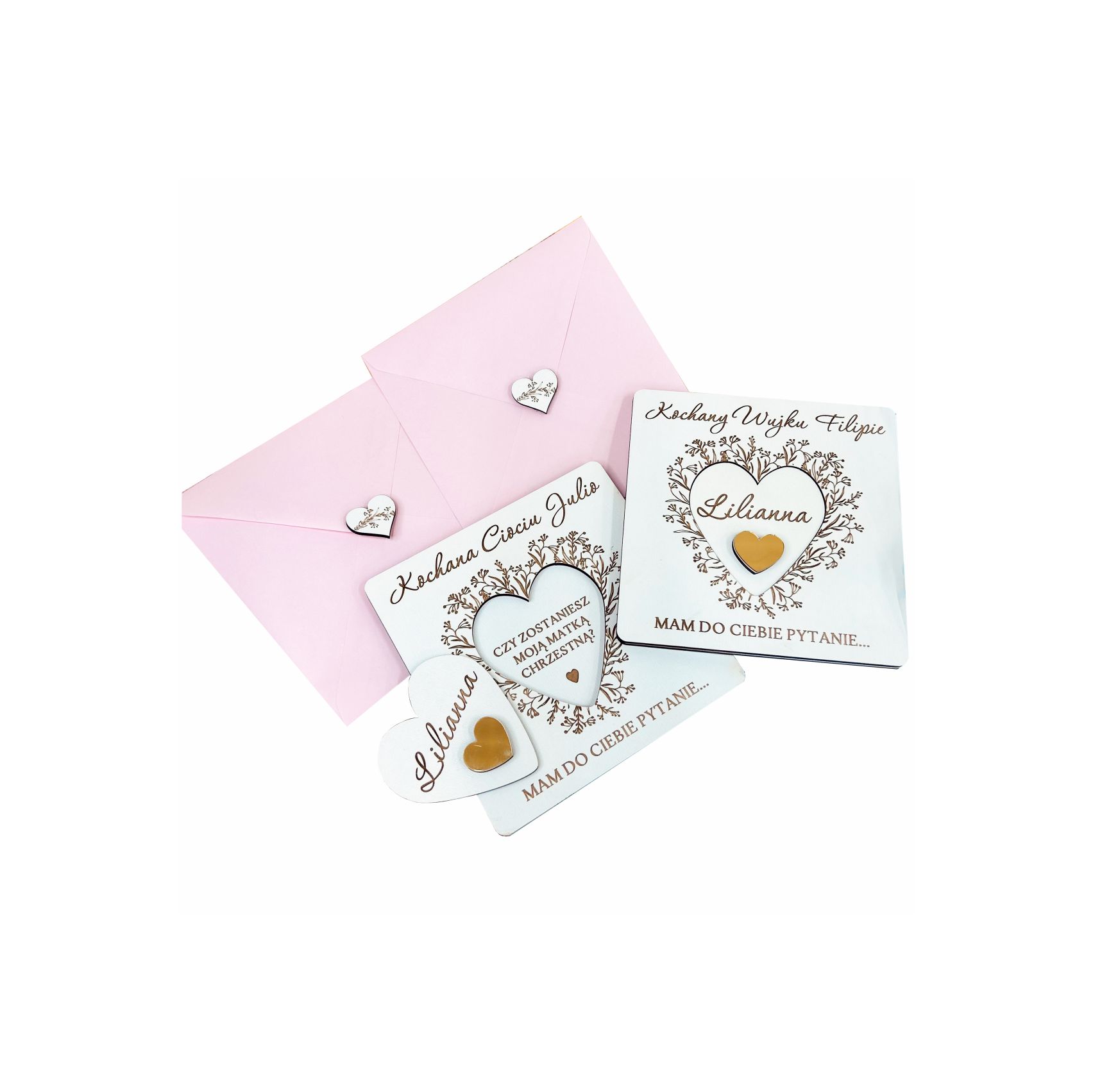 Prośby o bycie chrzestnym z sercem.