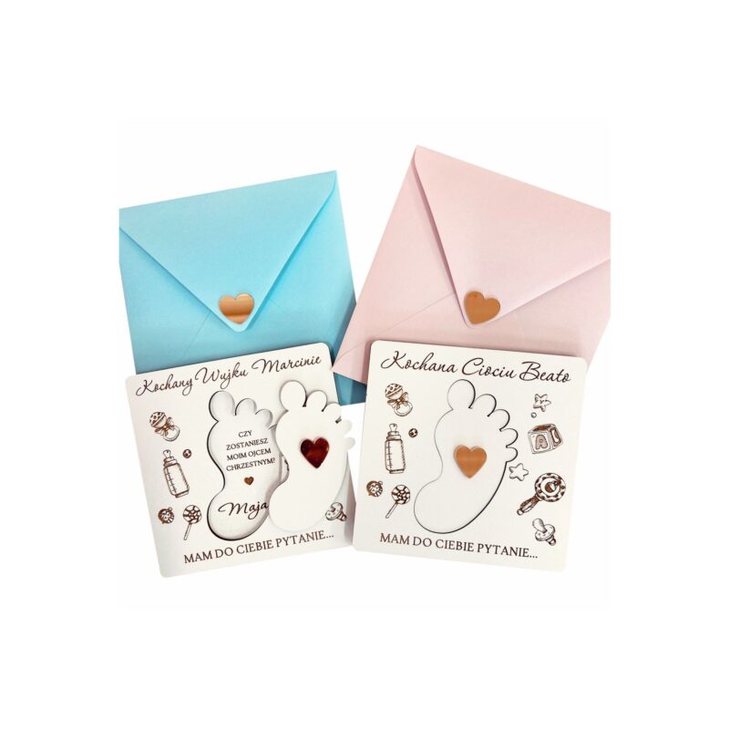 Prośby o bycie chrzestnym z stópką.