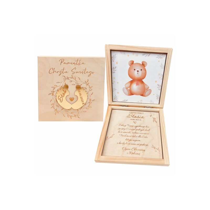 DREWNIANE PUDEŁKO STÓPKI